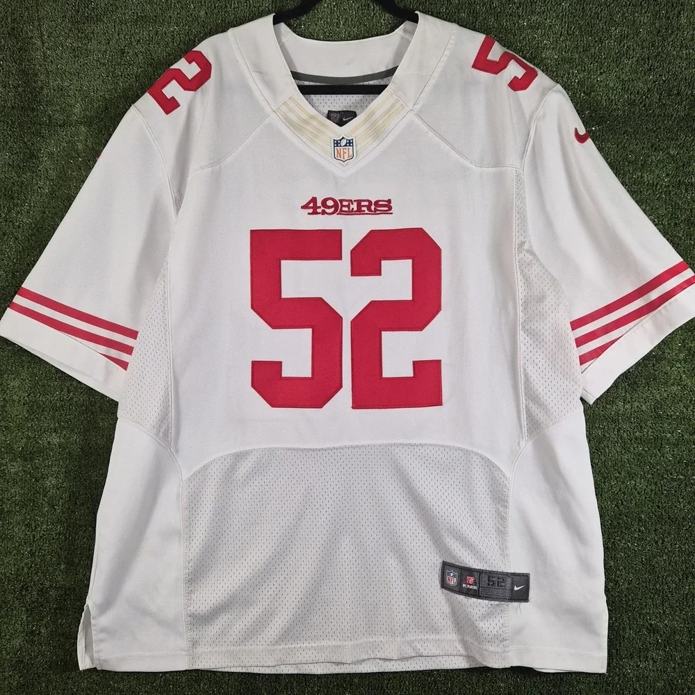 Nike On Field San Francisco 49ers Patrick Willis #52 Jersey Mens 52 XL White